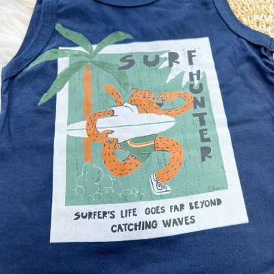 Conj. Regata Surf Hunter e Bermuda - Marinho e Verde 